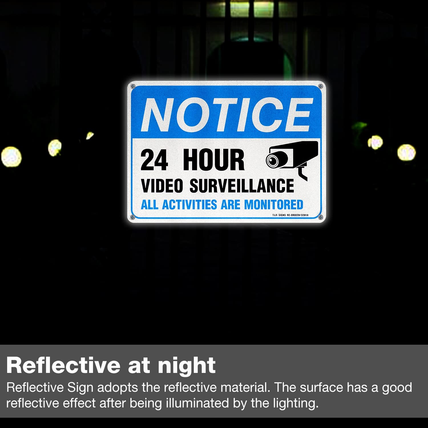 Video Surveillance Sign, All Activities Are Monitored 2 Pack 7 x 10 Inches …