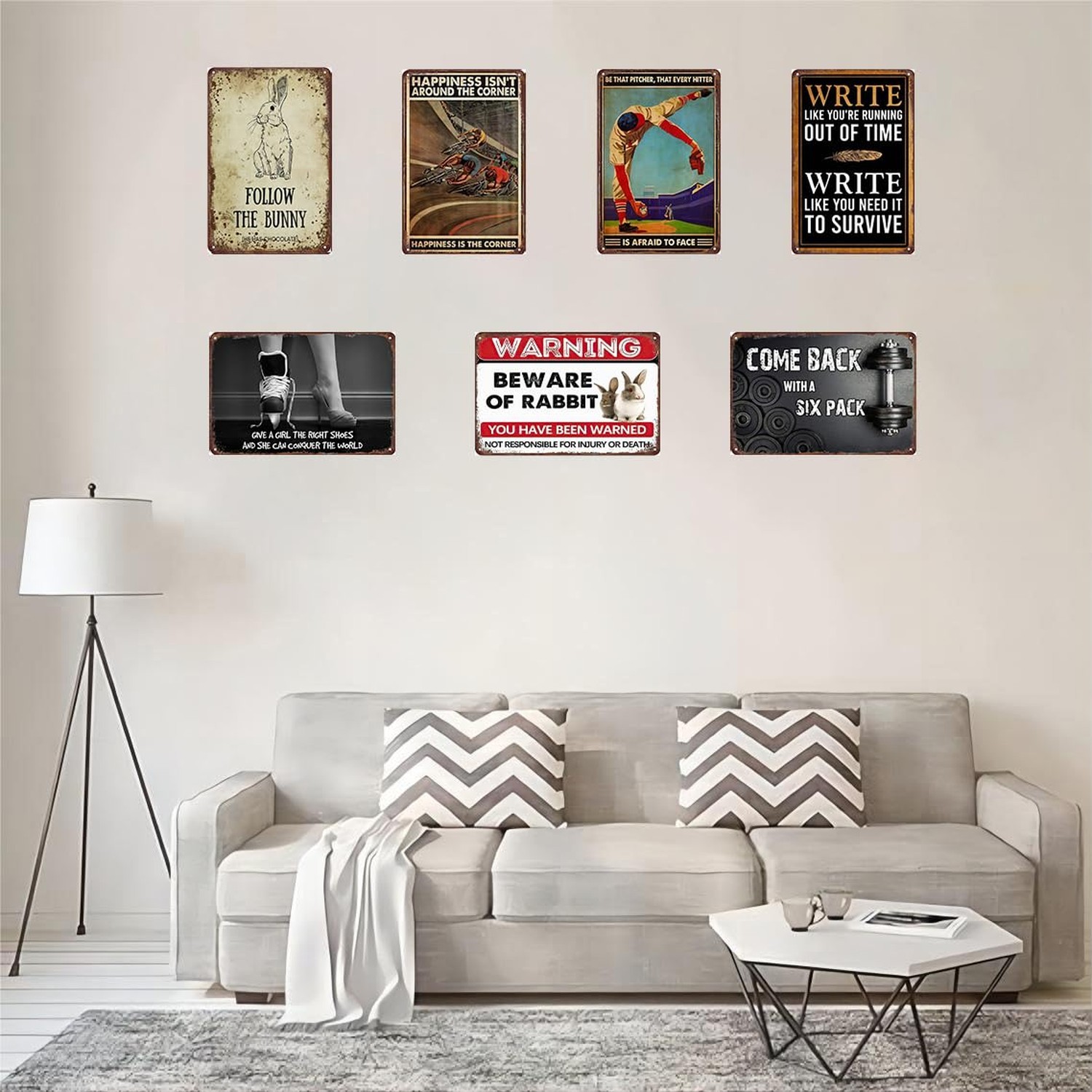 Haircut Metal Tin Sign, 12&Prime; » X 8&Prime; » – Retro Vintage Signs, Barber Shop Wall Ar…