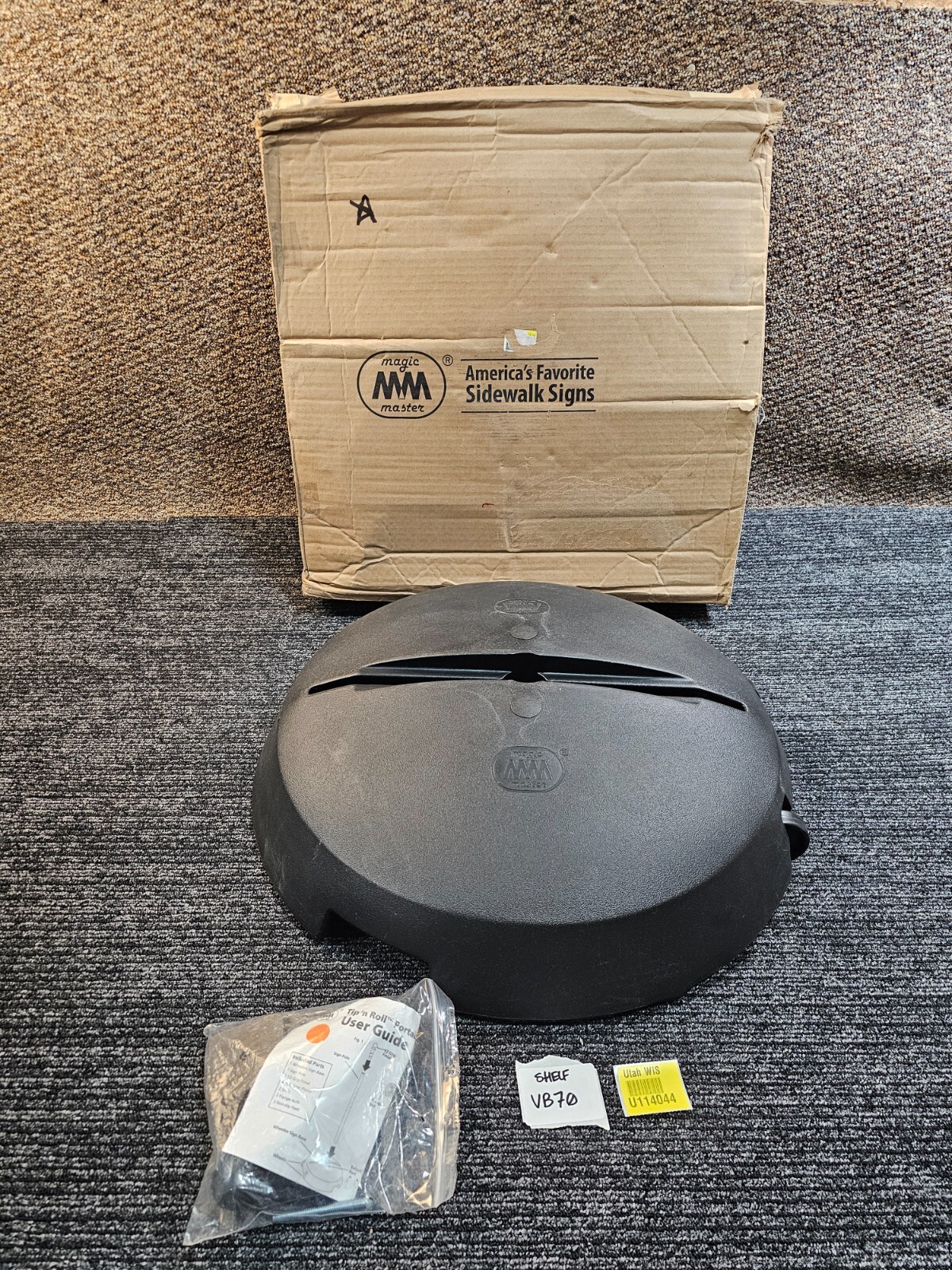 Uline H-4592-BASE Portable Sign Base Heavy-Duty Plasticm Black *BASE ONLY*
