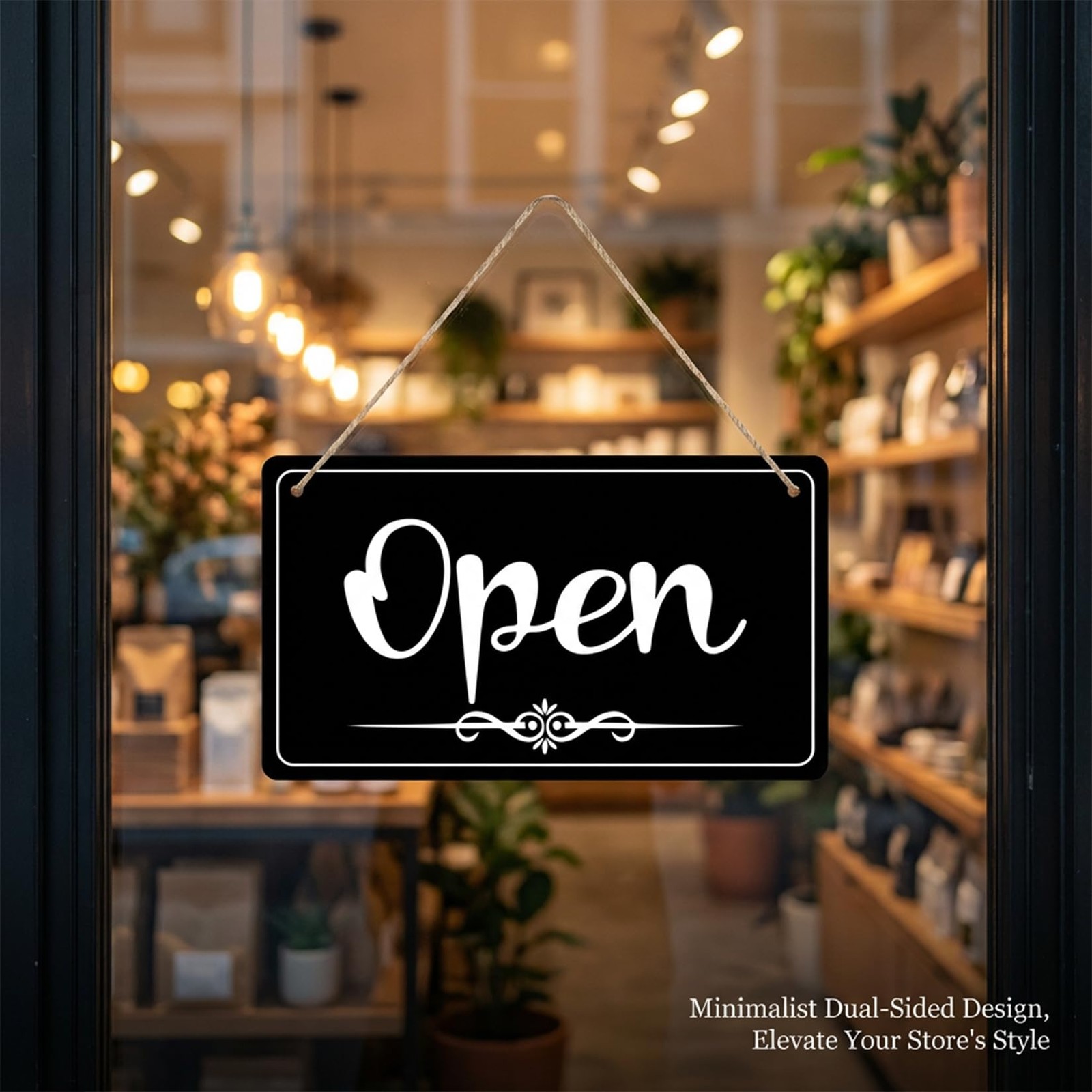 CARGEN Open Signs Double Sided Open Closed Sign Business Hours Hanging with …