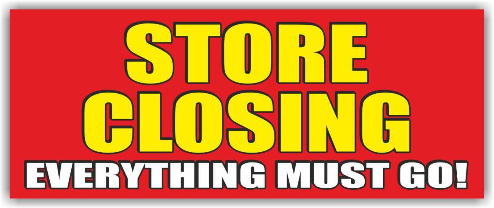 STORE CLOSING EVERYTHING MUST GO Advertising Banner Vinyl Sign Sale Discount