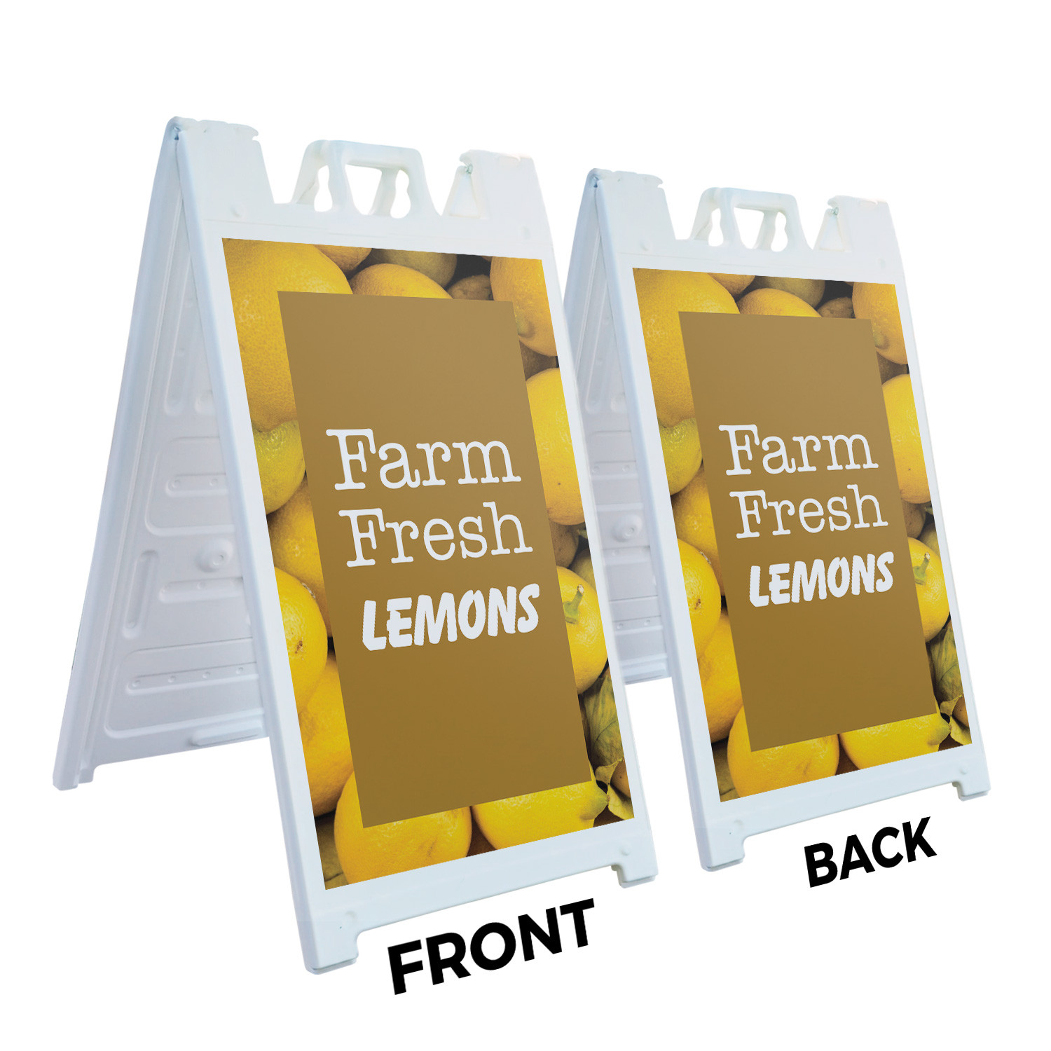Farm Fresh Lemons Heavy Duty A-Frame Sidewalk Sign Fresh Citrus Local Grocers