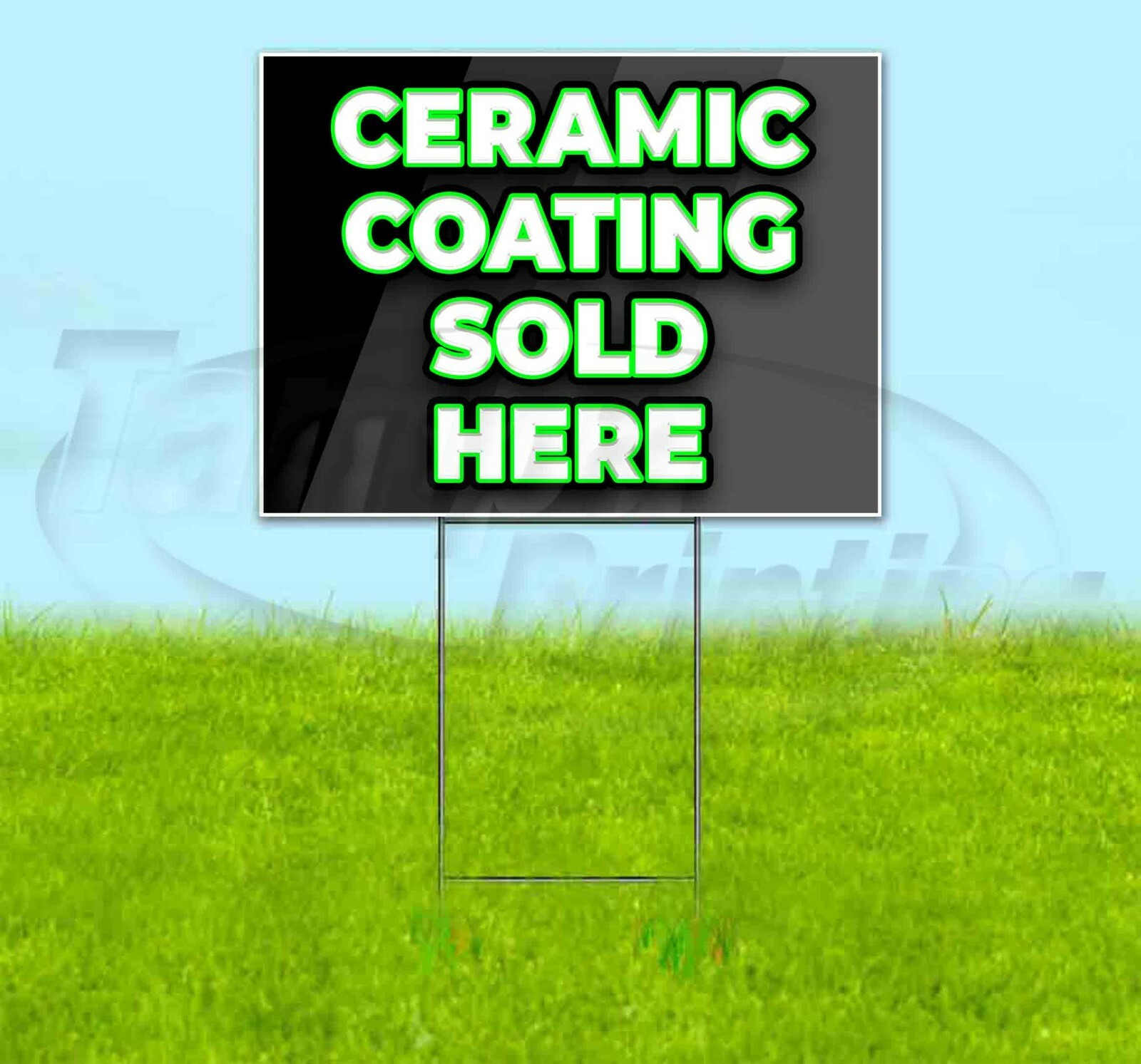 CERAMIC COATING SOLD HERE 18×24 Yard Sign Corrugated Plastic Bandit Lawn USA