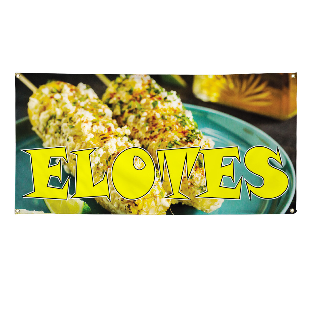 Vinyl Banner Multiple Sizes Elotes Outdoor Advertising Printing Outdoor