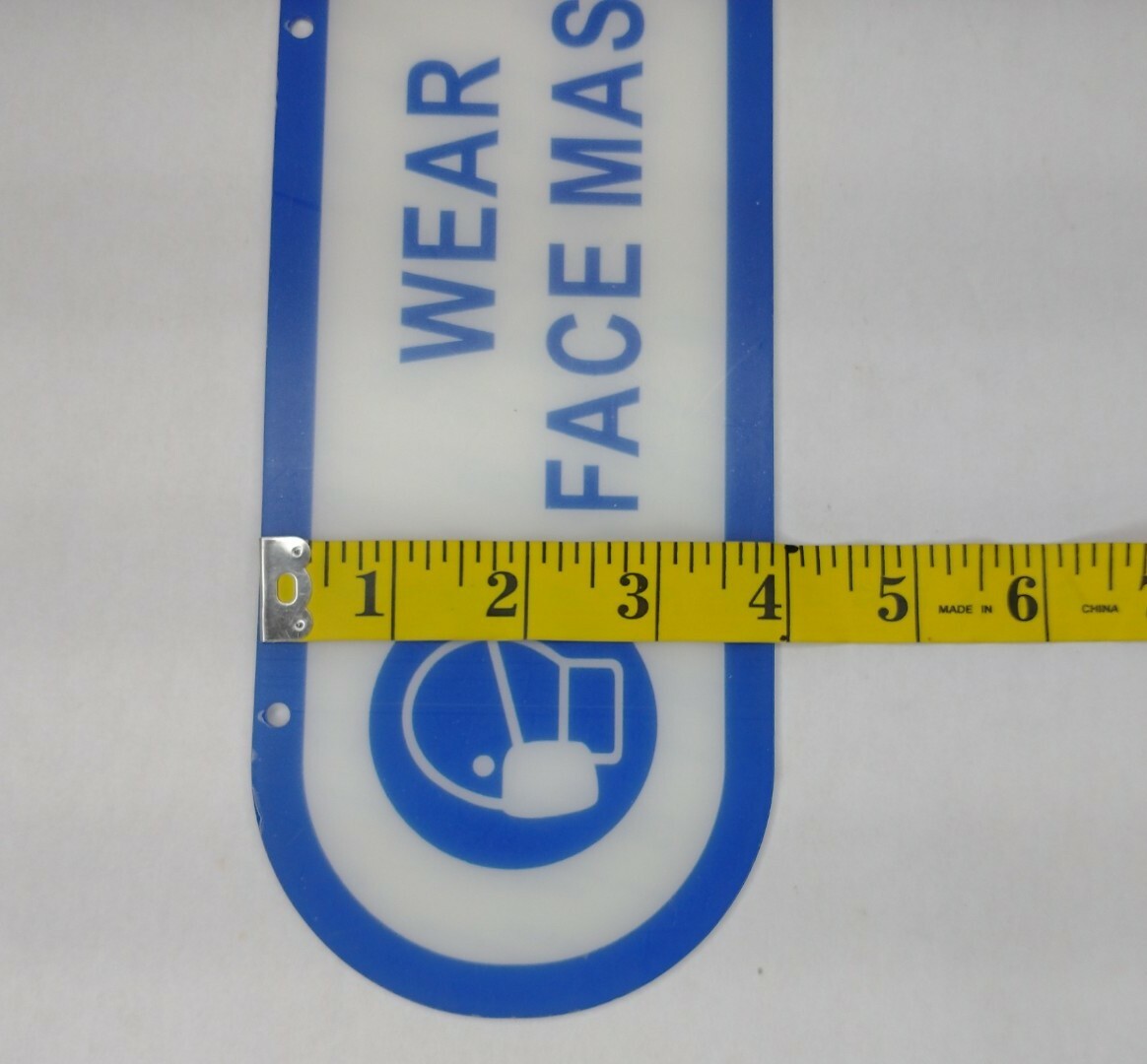 Wear Face Mask Retail Store Office Sign Self Adhesive Or Wall Hanging 2 Signs