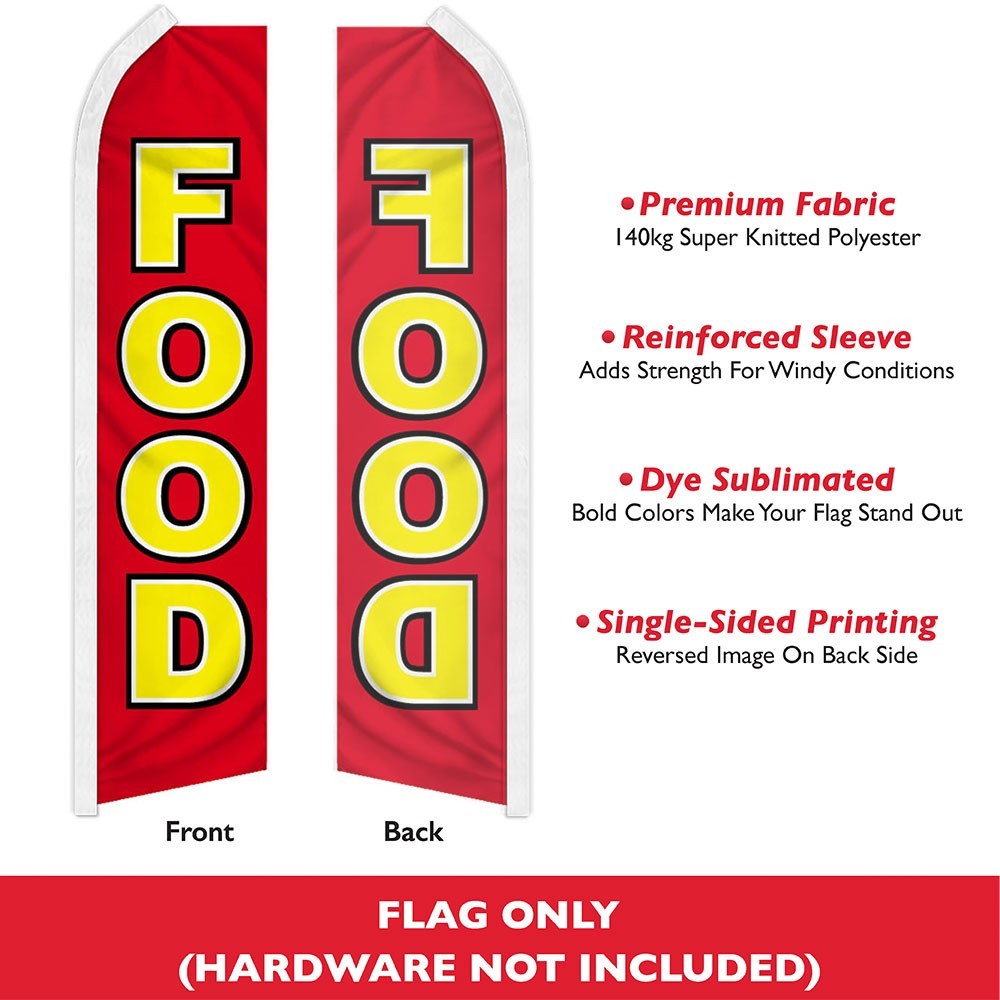 Food Advertising Swooper Feather Flutter Flag Concessions Restaurant