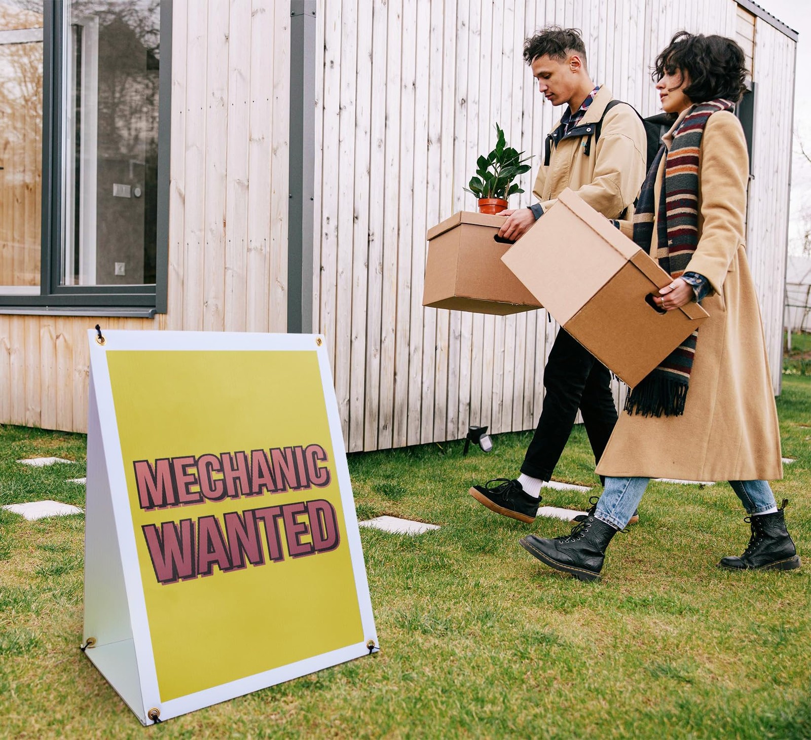 Signmission Mechanic Wanted Sidewalk Sign 24 Inch X 36 Inch A-Frame Images On