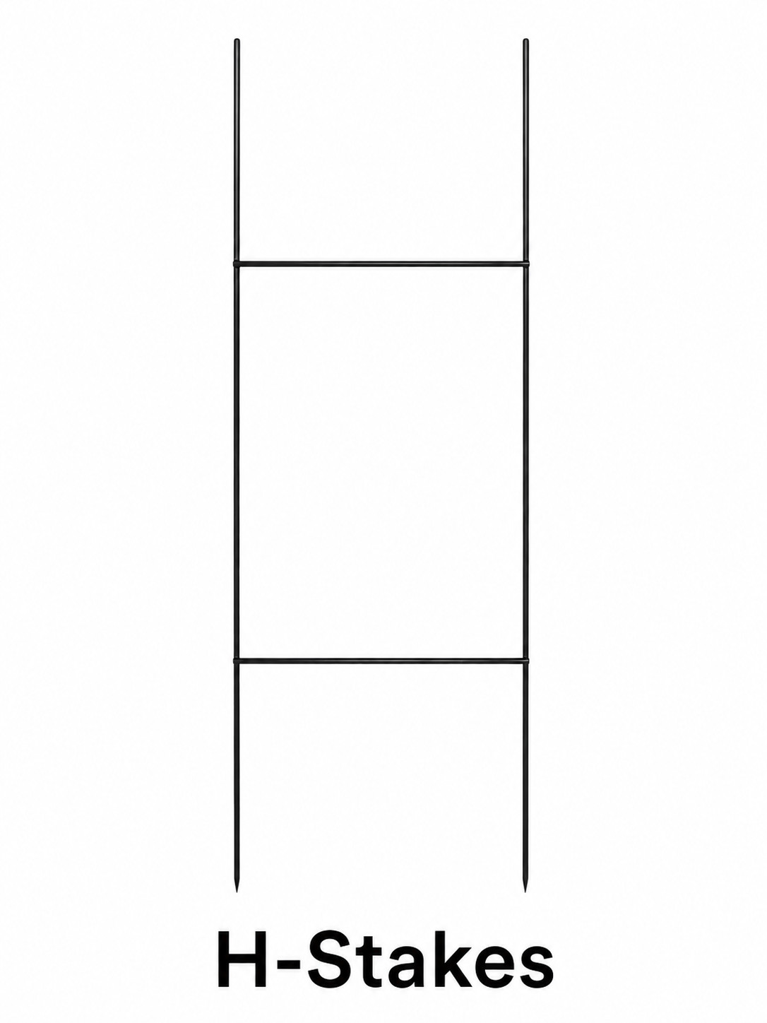 Sturdy Metal H Frame Stakes for Yard Signs(10 x30 inch)(Stakes Only) 5-PACK