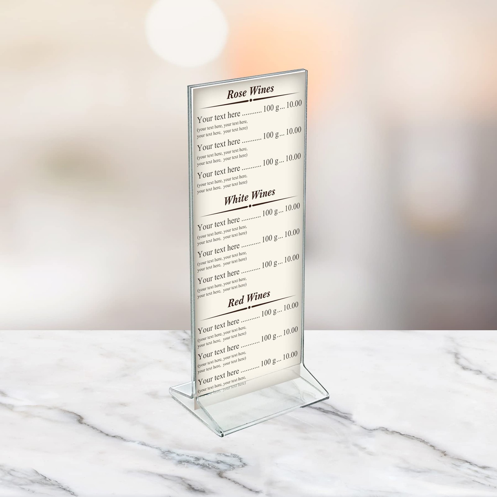 Azar Displays 142745 4.25&Prime; W x 11&Prime; H 4.25 in W x 11 H Vertical, Clear