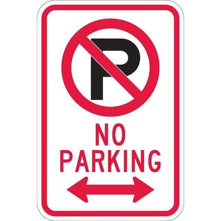 Lyle T1-1058-Hi_12X18 Fire Lane Parking Sign, 12 In W, 18 In H, English,