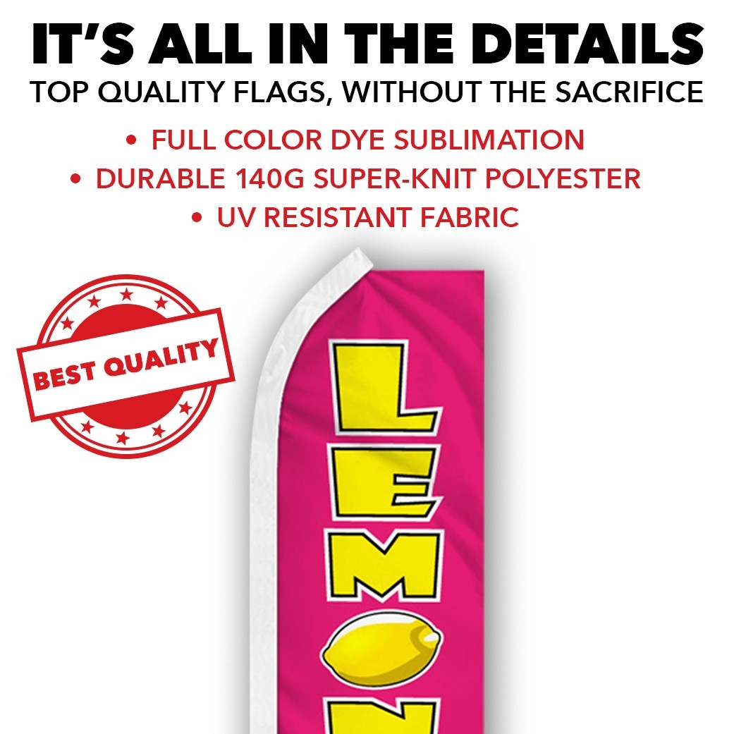 Lemonade Advertising Swooper Feather Flutter Flag Concessions Drinks