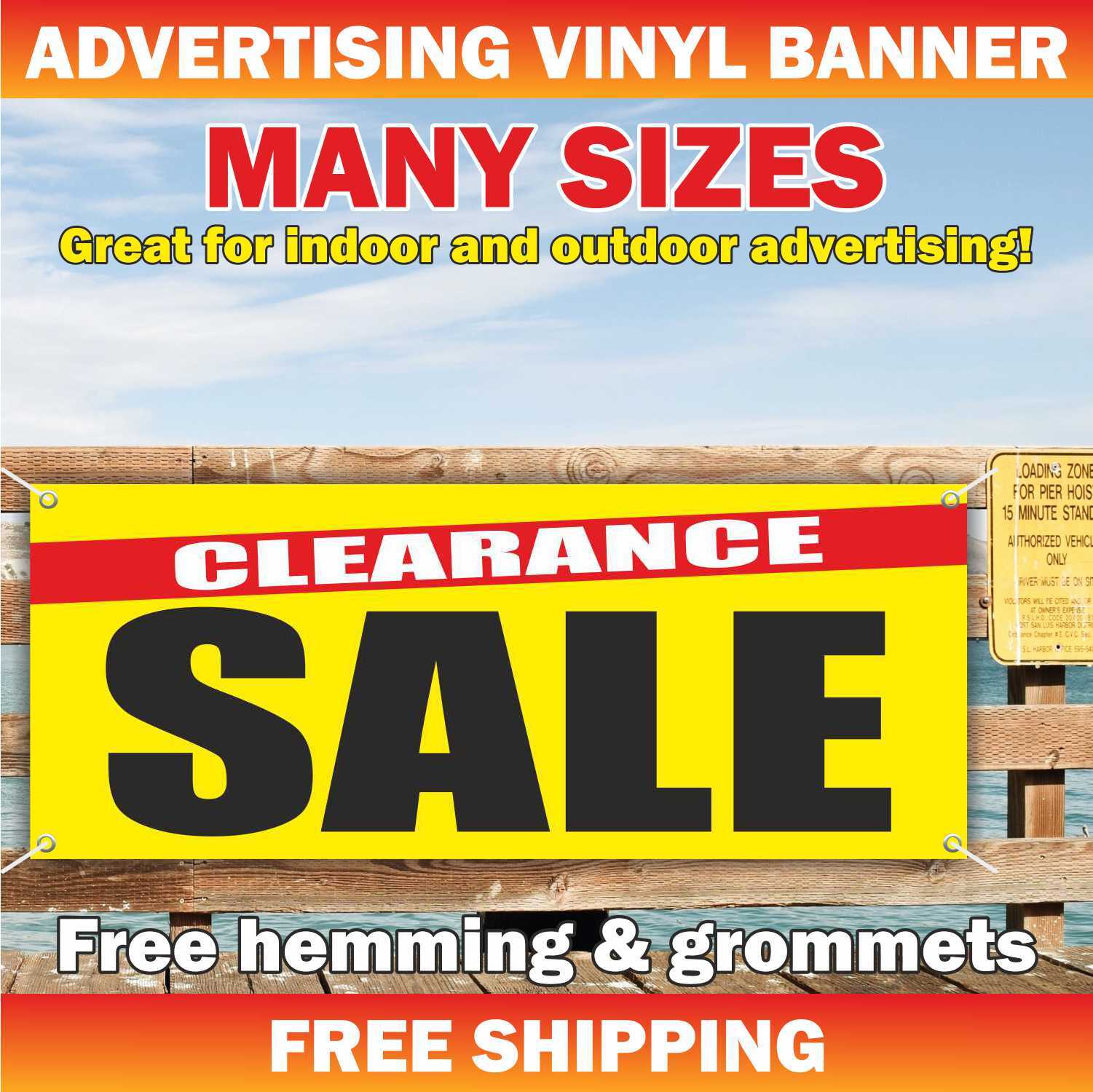 CLEARANCE SALE Advertising Banner Vinyl Mesh Sign discount retail 30 40 50 % off