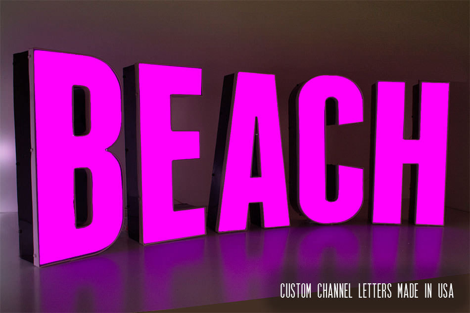 Custom Channel Letters Led Illuminated Signs for Business Outdoor signage