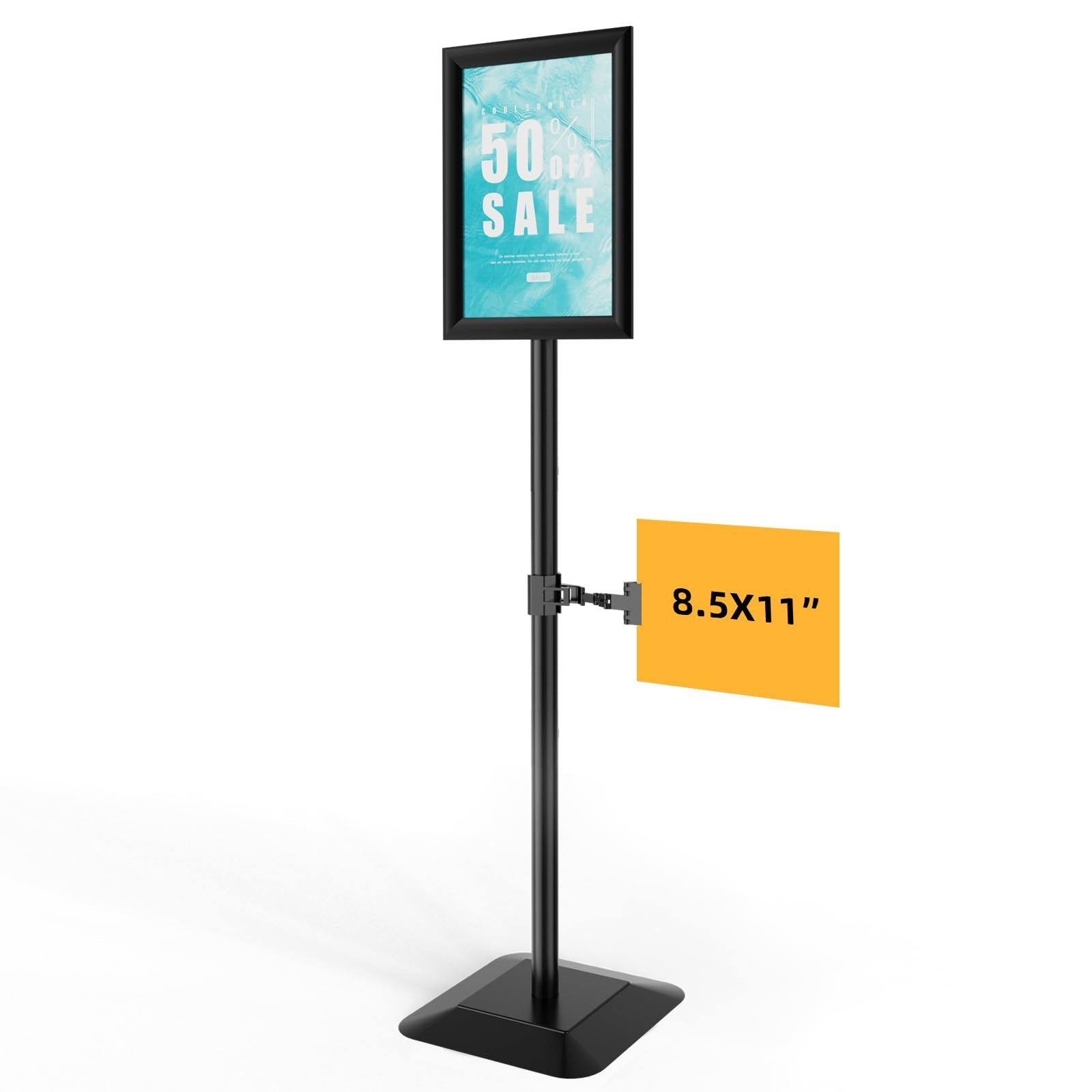 Adjustable Sign Stand for Display, Heavy Duty Sign Holder Floor Stand with Ba…