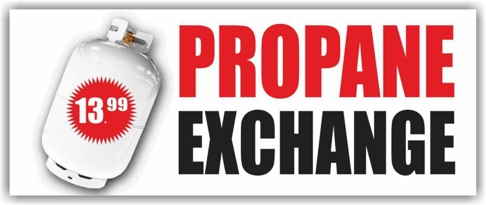 PROPANE EXCHANGE Advertising Banner Vinyl Mesh Sign Cylinder gas station service