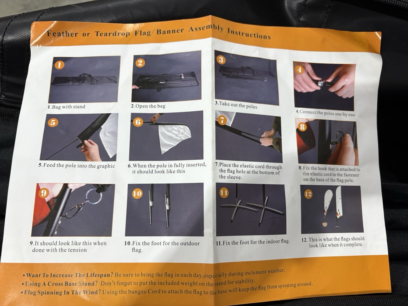 New Feather Or Teardrop Flag/banner holder in carry case