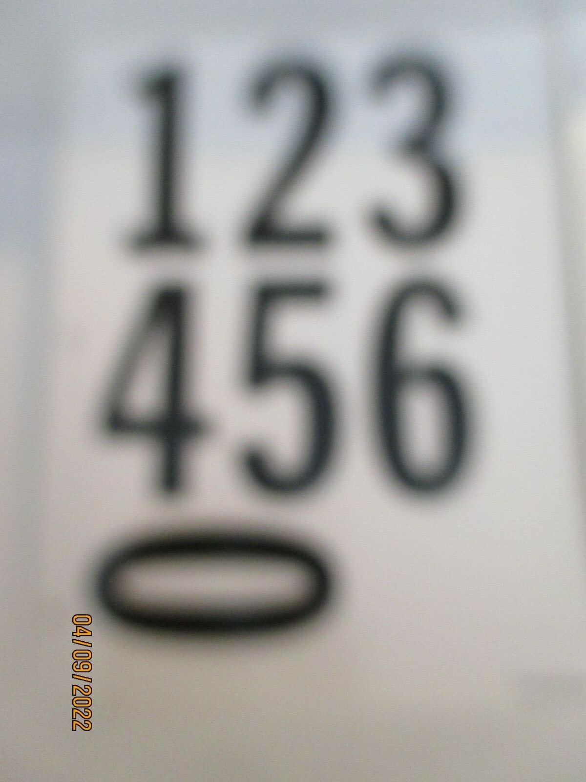 Vinyl 4&Prime; Black Numbers 4&Prime; 0 thru 9 Twelve TOTAL Sheets 84 Total Numbers