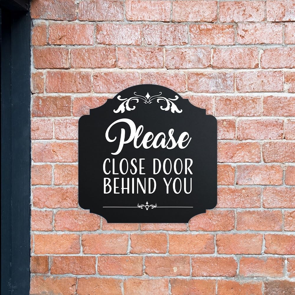 Please Close Door Behind You Wall Sign Home Office Decor Large Notice Plaque