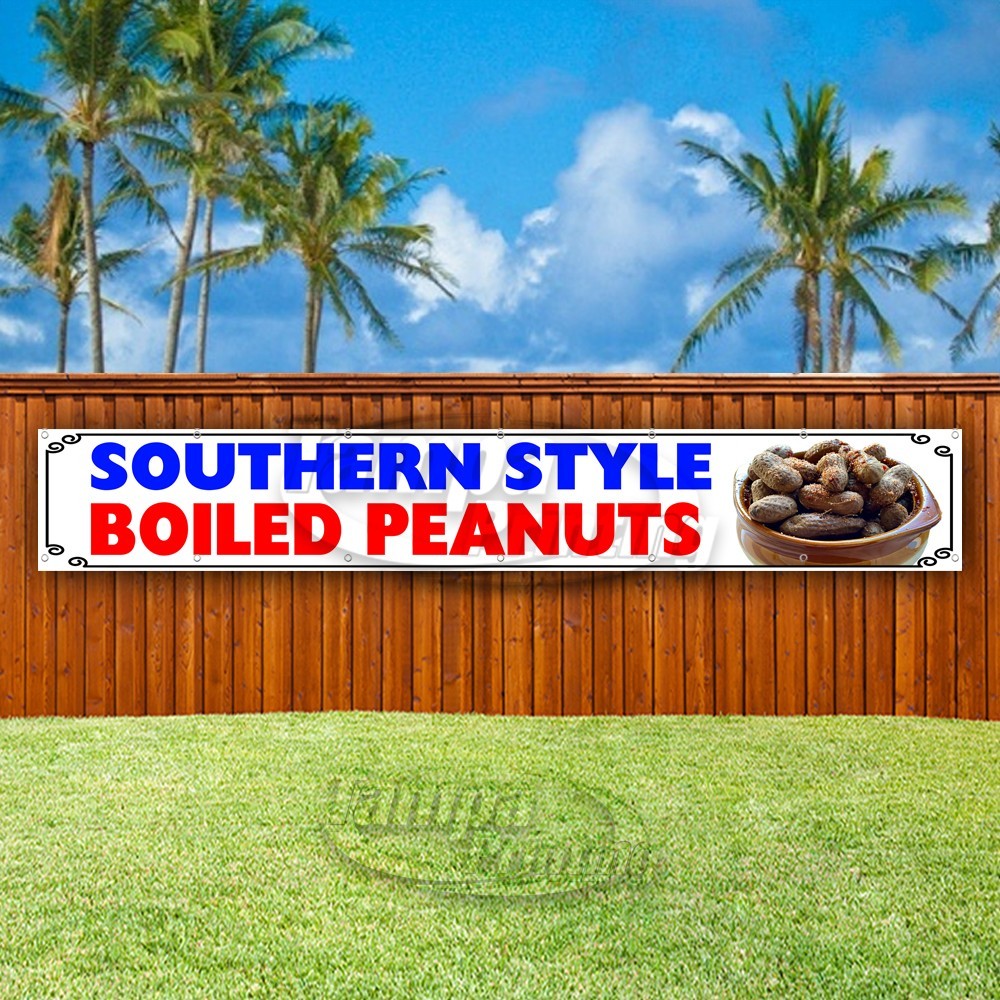 SOUTHERN STYLE BOILED PEANUTS Advertising Vinyl Banner Flag Sign USA XL01691