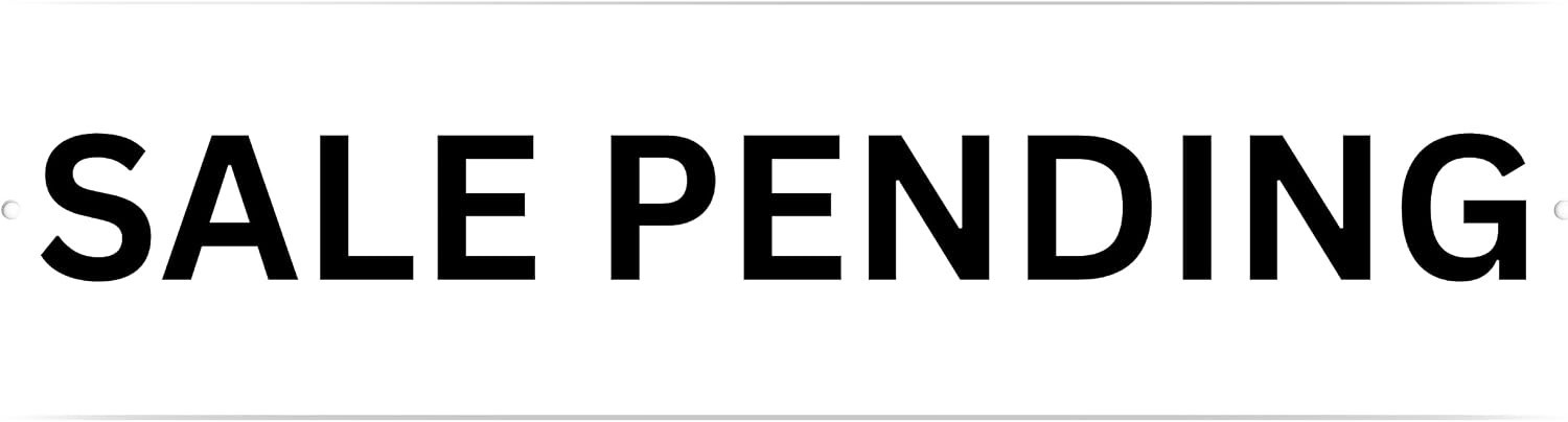 Real Estate Rider Sign 6×24 Aluminum Double-Sided Sale Pending White