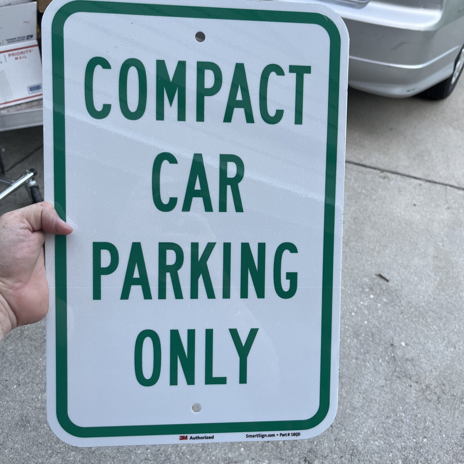 Compact Car Parking Only Sign Aluminum 12&Prime; X 18&Prime; Heavy Duty