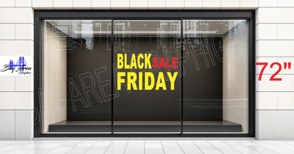Black Friday Sale Vinyl Sign – Shop Window Waterproof Promo ORACAL 651