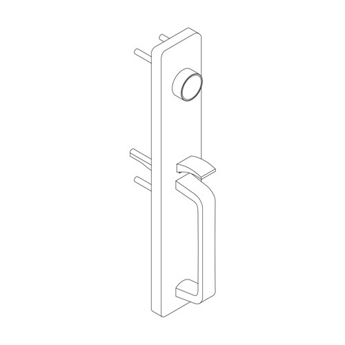 Thumb Piece Exit Device Trim with Key Locks or Unlocks Aluminum Finish
