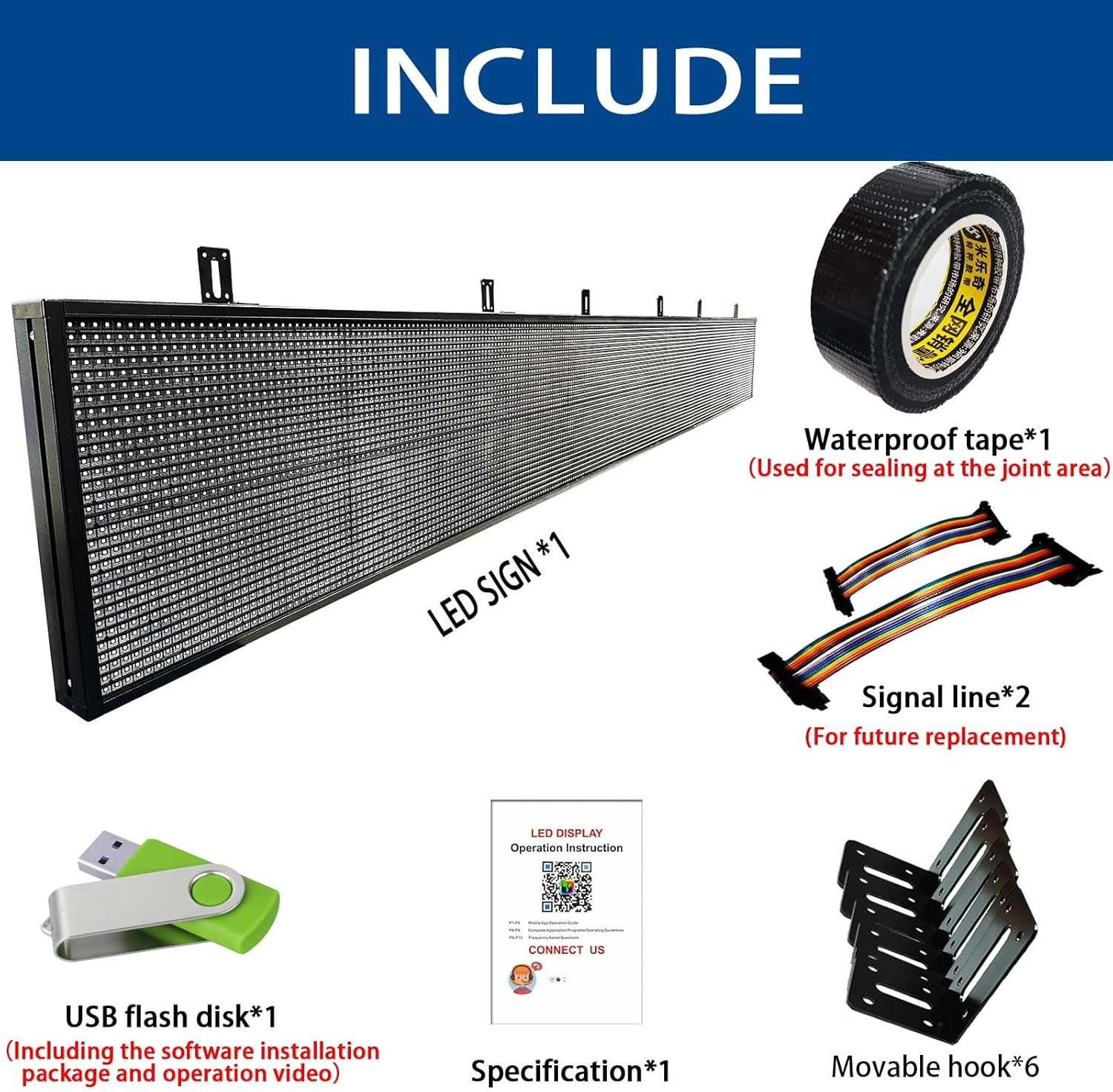 HS Programmable Led Sign Scrolling Outdoor Digital Display Screen Open Neon Sign