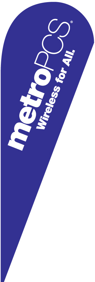 Metro PCS MetroPCS Teardrop Flag – REPLACEMENT FLAG