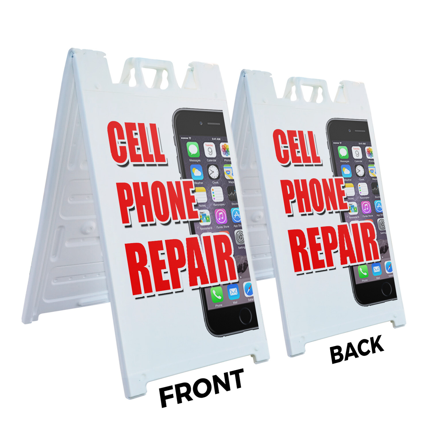 A-frame Sidewalk Cell Phone Repair 24&Prime; x 36&Prime; Double Sided A-Frame Sidewalk Sign