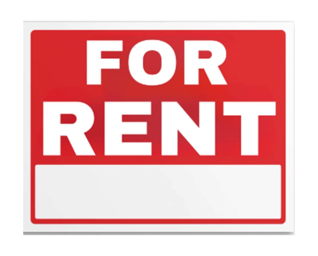 2 Pack For Rent Signs 8×12 Inch Waterproof Vinyl SelfStick Writable Set