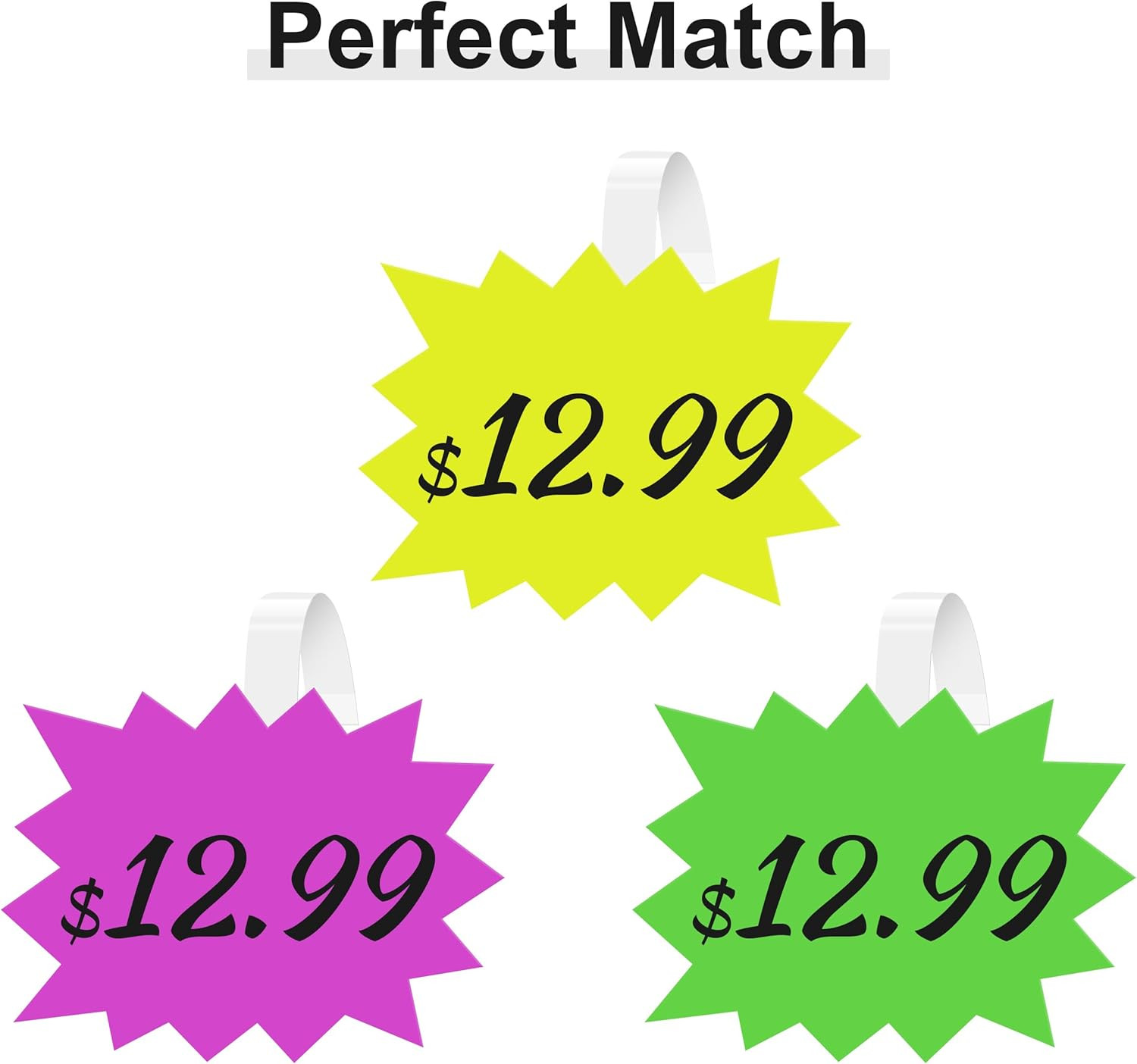120etiquetas starburst 5×6.6pulgada fluorescentes multicolor venta garaje tienda
