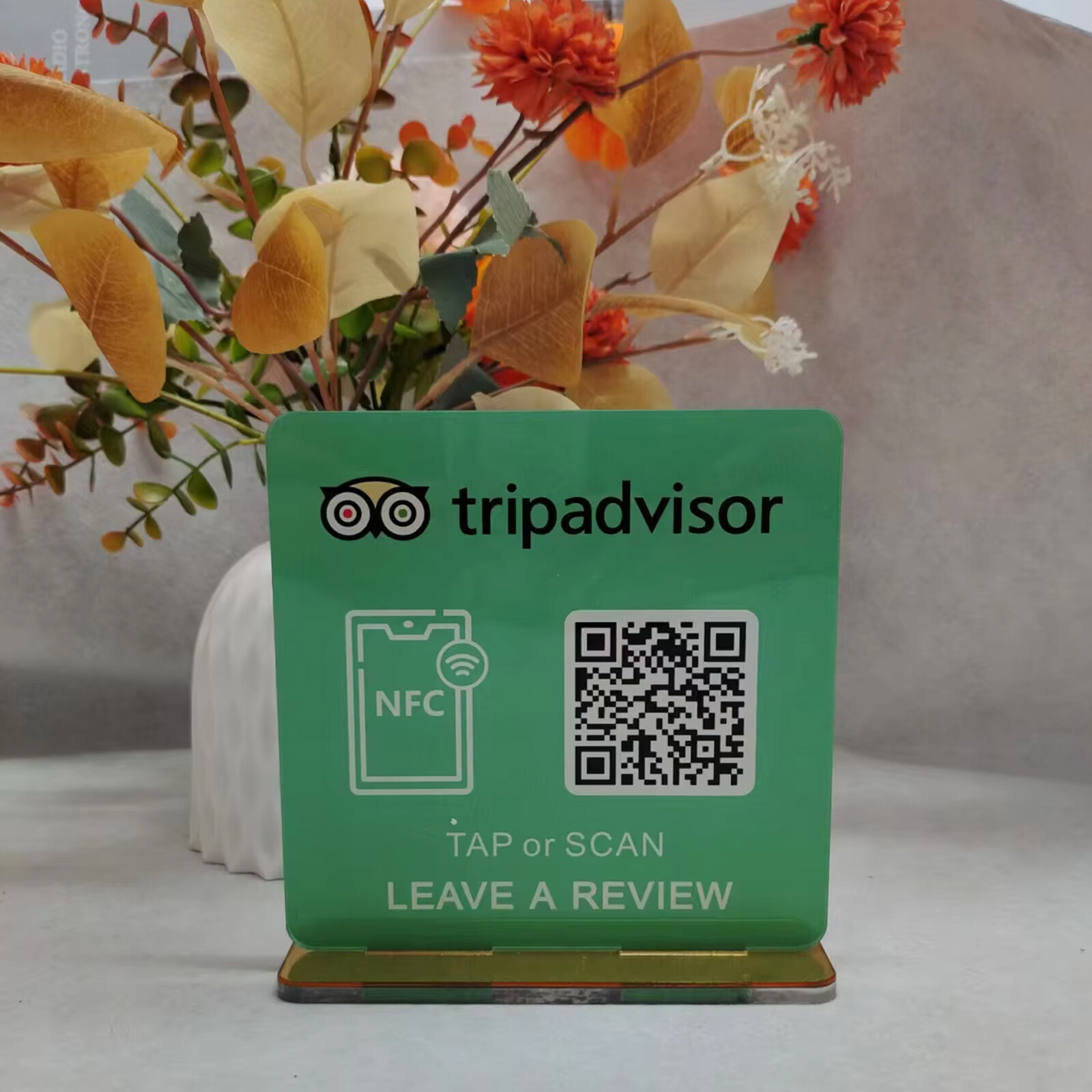 Custom Review Us on Google QR Code Sign Google Review Sign with NFC