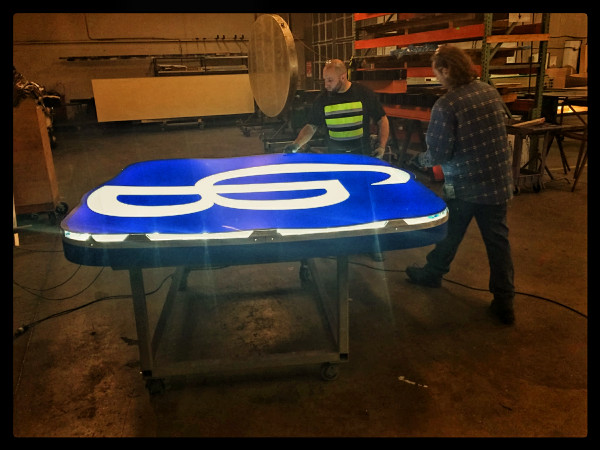 2x LED illuminated Commercial Business Sign | Outdoor Lighted Store | Single
