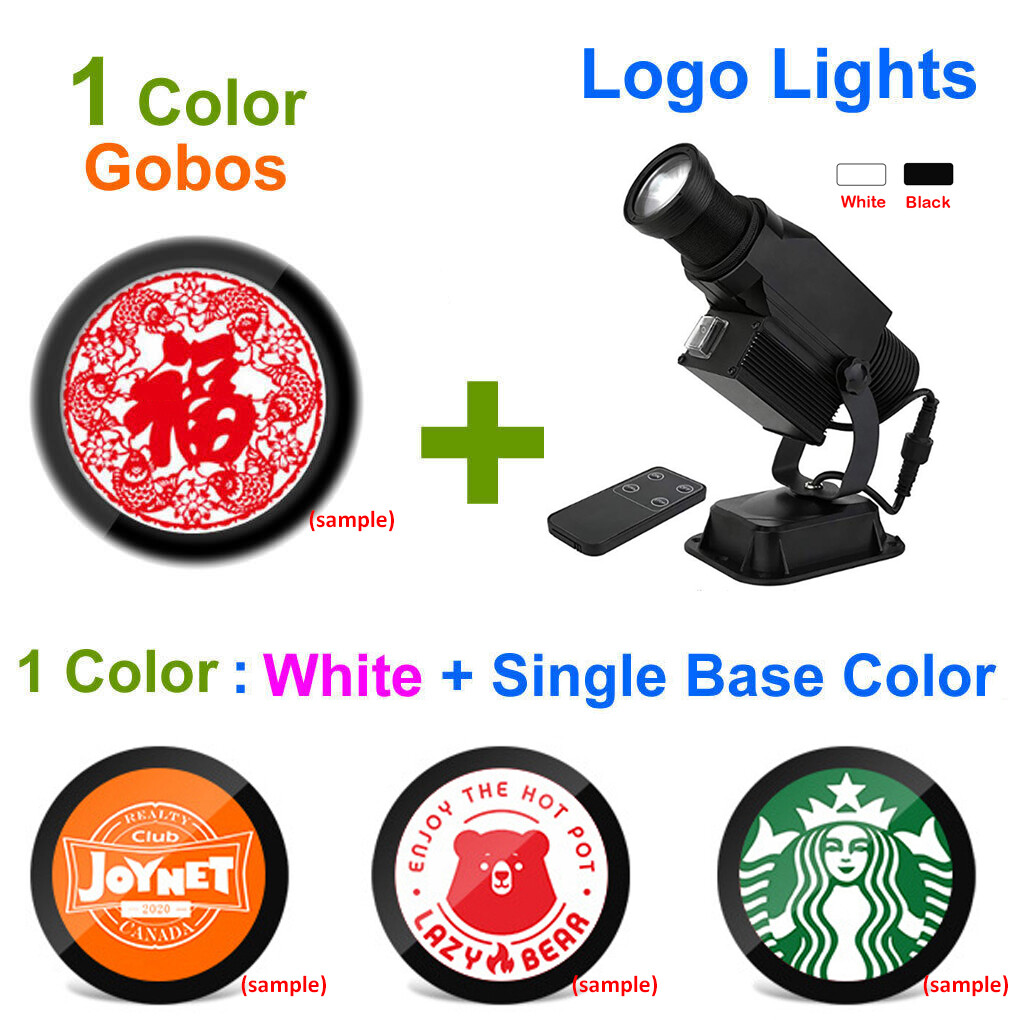 Custom 15W LED GOBO AD Logo Projector Light Rotating Image + Remote Controller