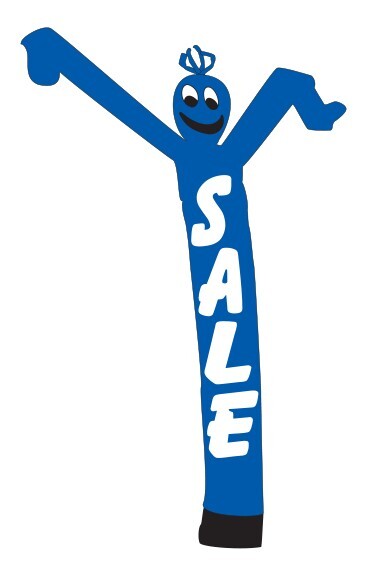 Car Dealer 18 Foot Tall Inflatable Blow Up Air Tube Smile Man Slogan Replacement