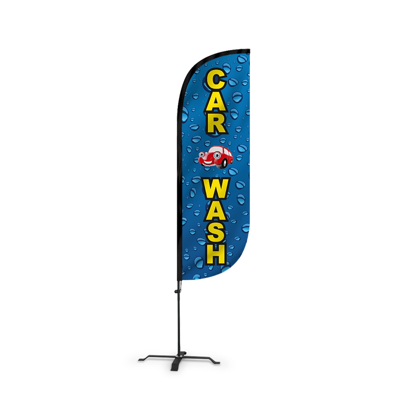 Feather Flag Set – 5ft Tall Advertising Banner Flag with Pole Kit and X-Stand…