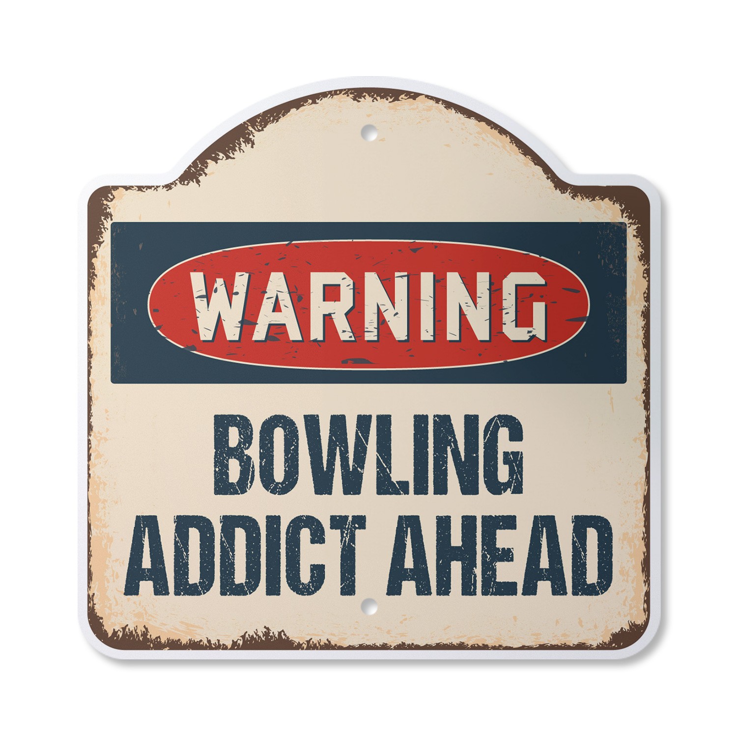 Bowling Addict Plastic Sign Bowling Ball Shirt Bag Team Pin Alley
