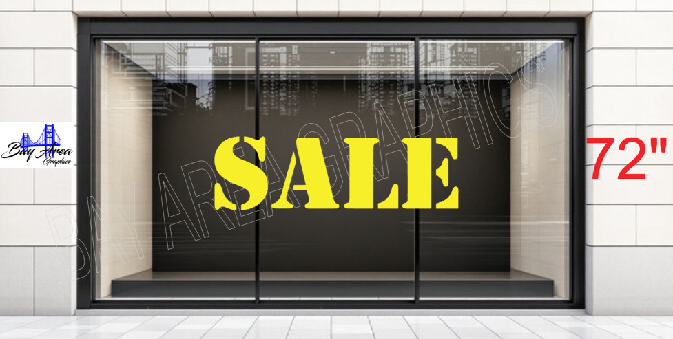 STORE SALE SIGN VINYL DECAL WINDOW EXTERIOR WATERPROOF MADE WITH ORACAL 651