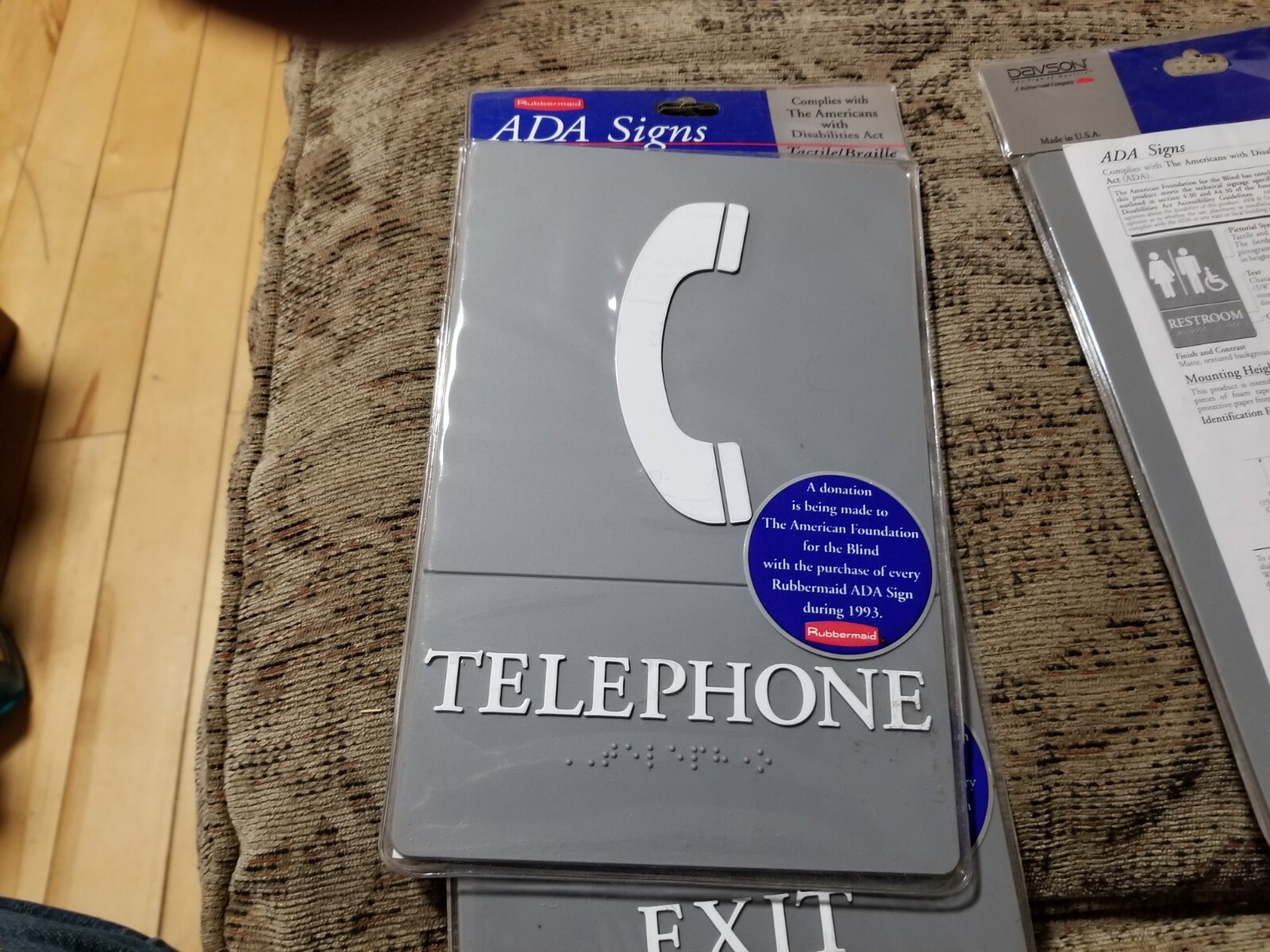 Telephone 6 x9  » SELF STICK DOOR ENTRANCE SIGN