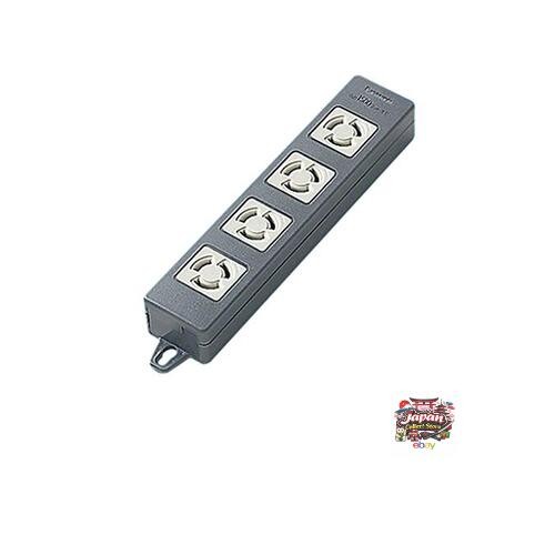 NEW Panasonic WCH2604B Black Grounded 2P 15A Locking Power Strip JP