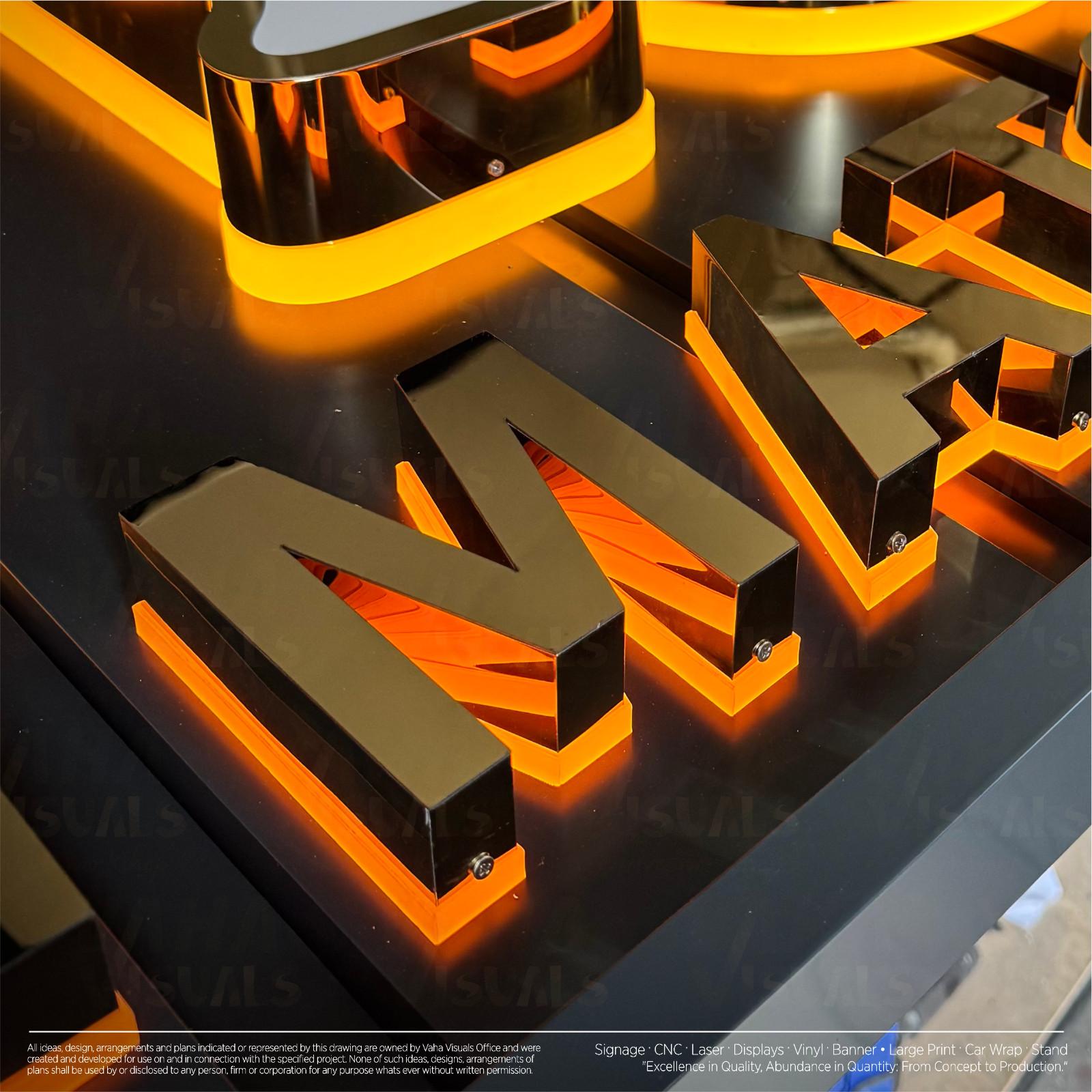 Stainless Steel Channel Letters Sign Business Signs Custom for Indoor & Outdoor