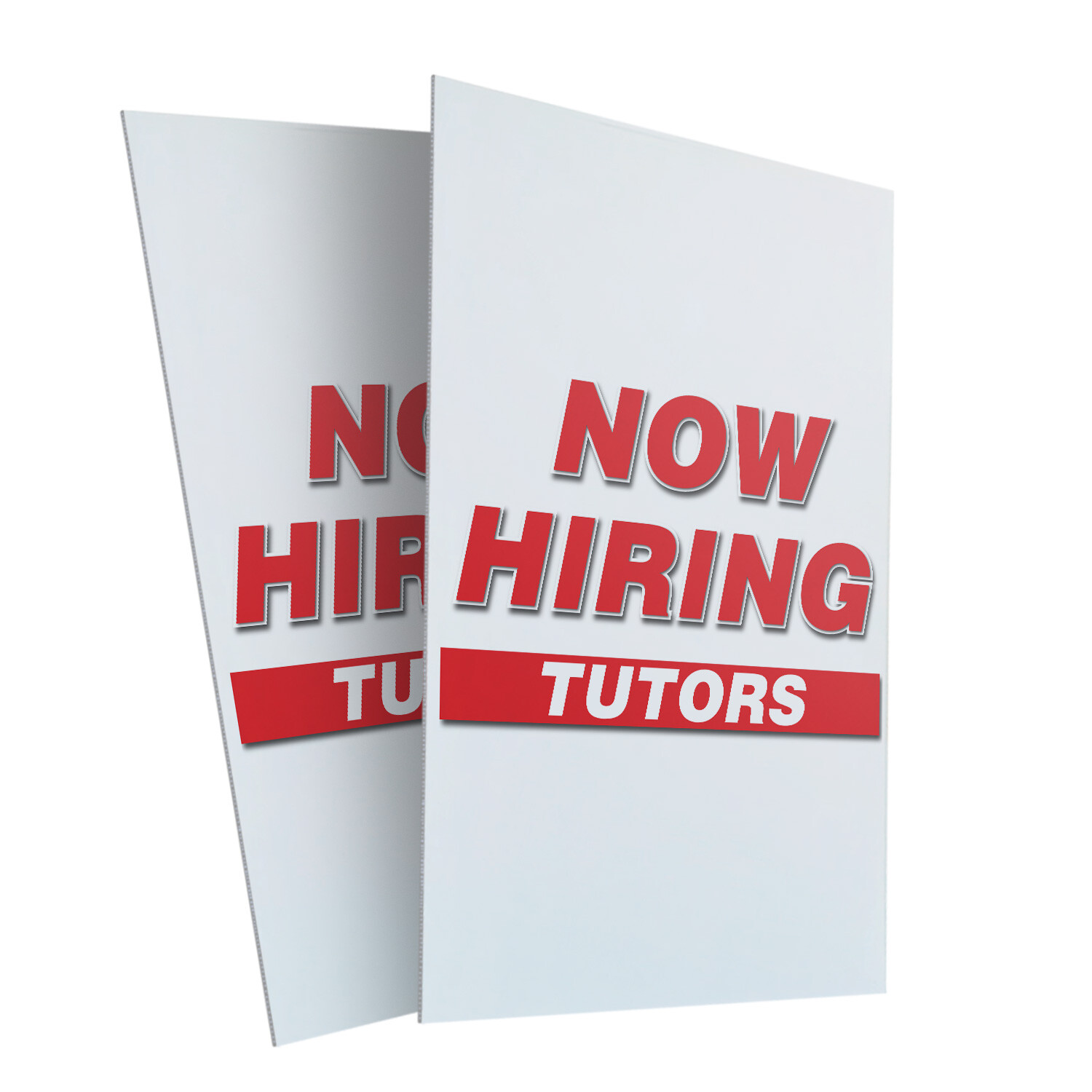 Now Hiring Tutors 24&Prime; x 36&Prime; 2 Pack Of Store Sign Plastic Or Decal