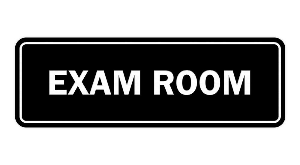 Standard Exam Room Sign Black – Large 1 Pack