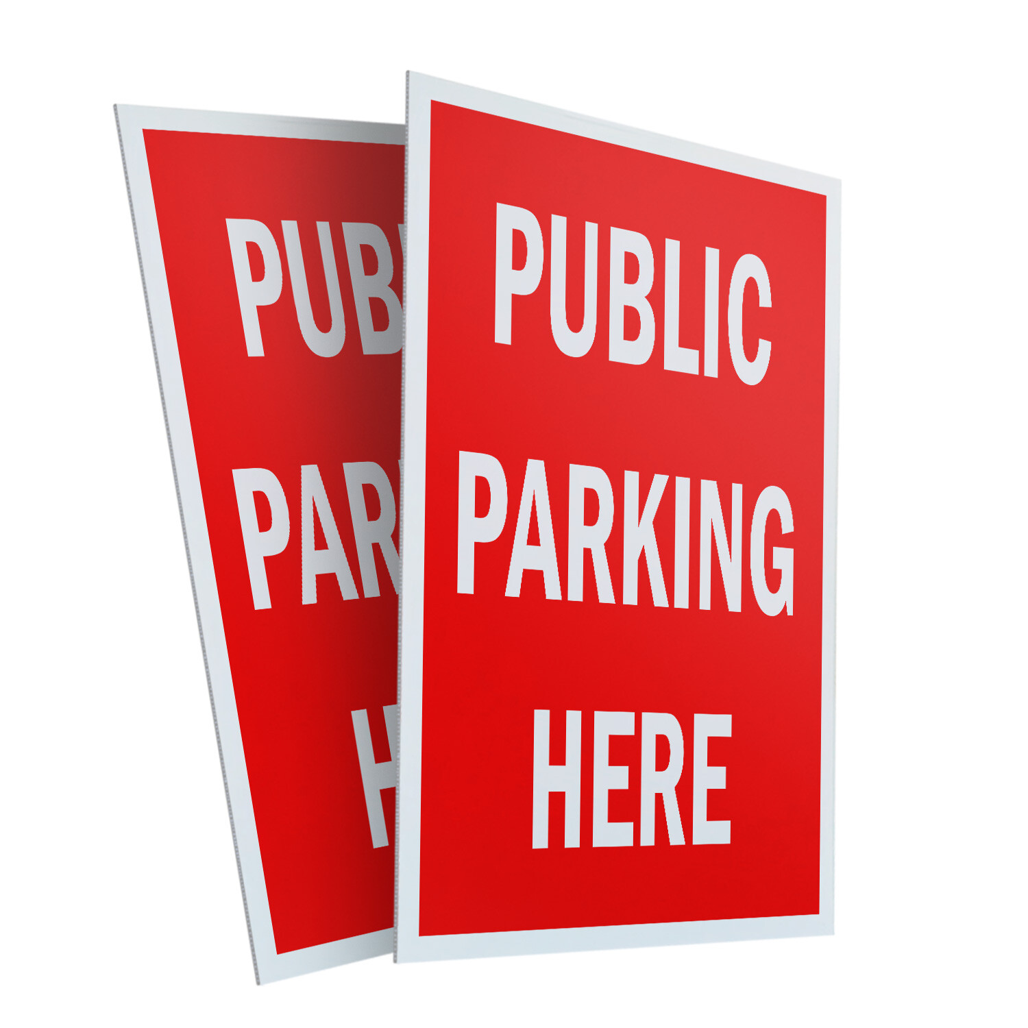 A-frame Sidewalk Public Parking Here 24&Prime; x 36&Prime; Double Sided A-Frame Sidewalk Sig