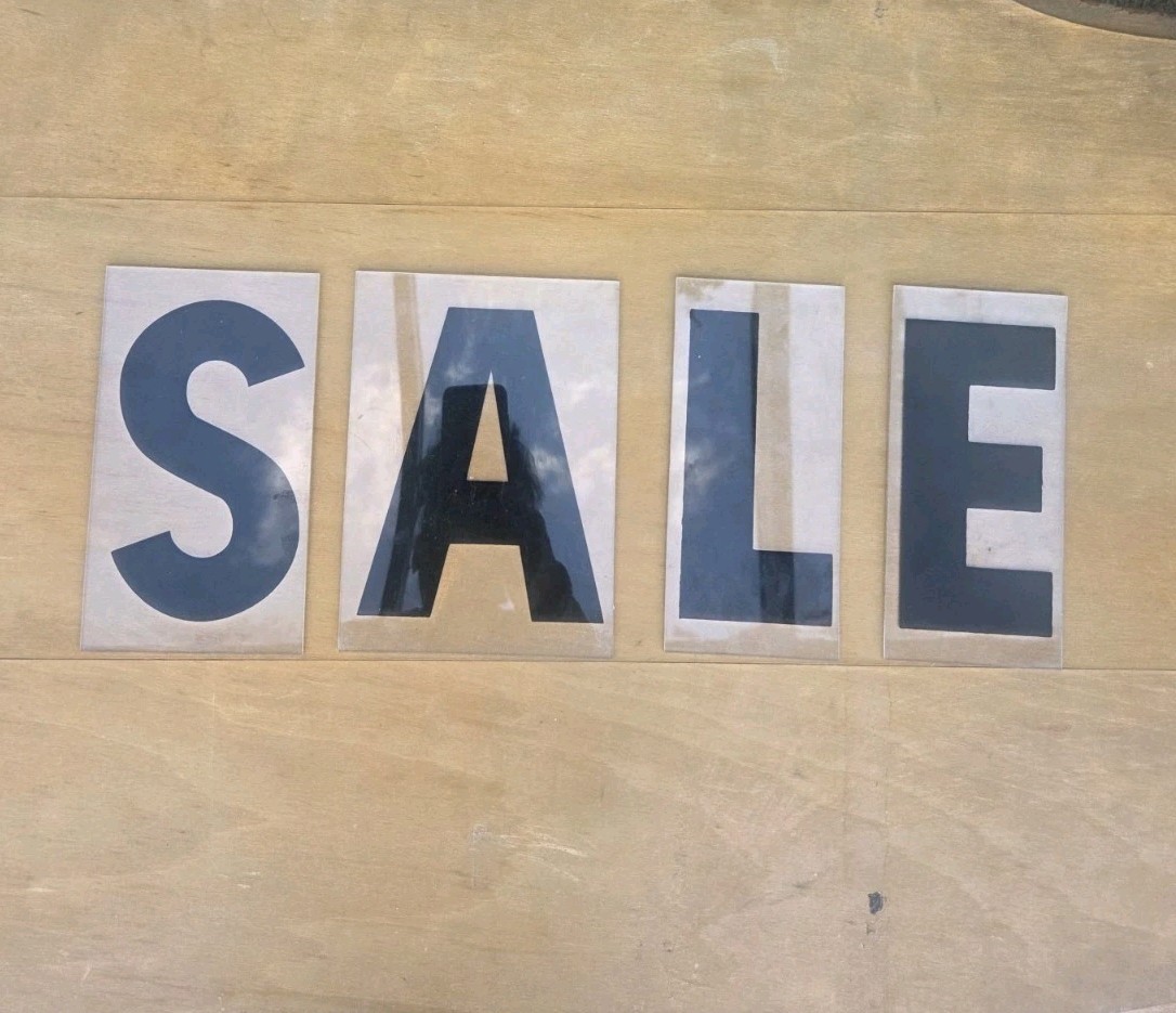 Vtg 7&Prime; Marquee Sign Changeable Letters Acrylic Outdoor Use Specify Letter READ