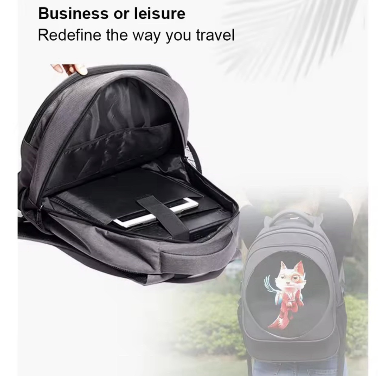 New 3D Hologram Projector Fan Advertise Zipper Backpack LED Display Holographic