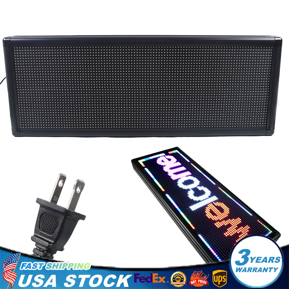 LED Sign 40&Prime; X 15&Prime; Scrolling Message Display Board 3 Color Programmable Sale!