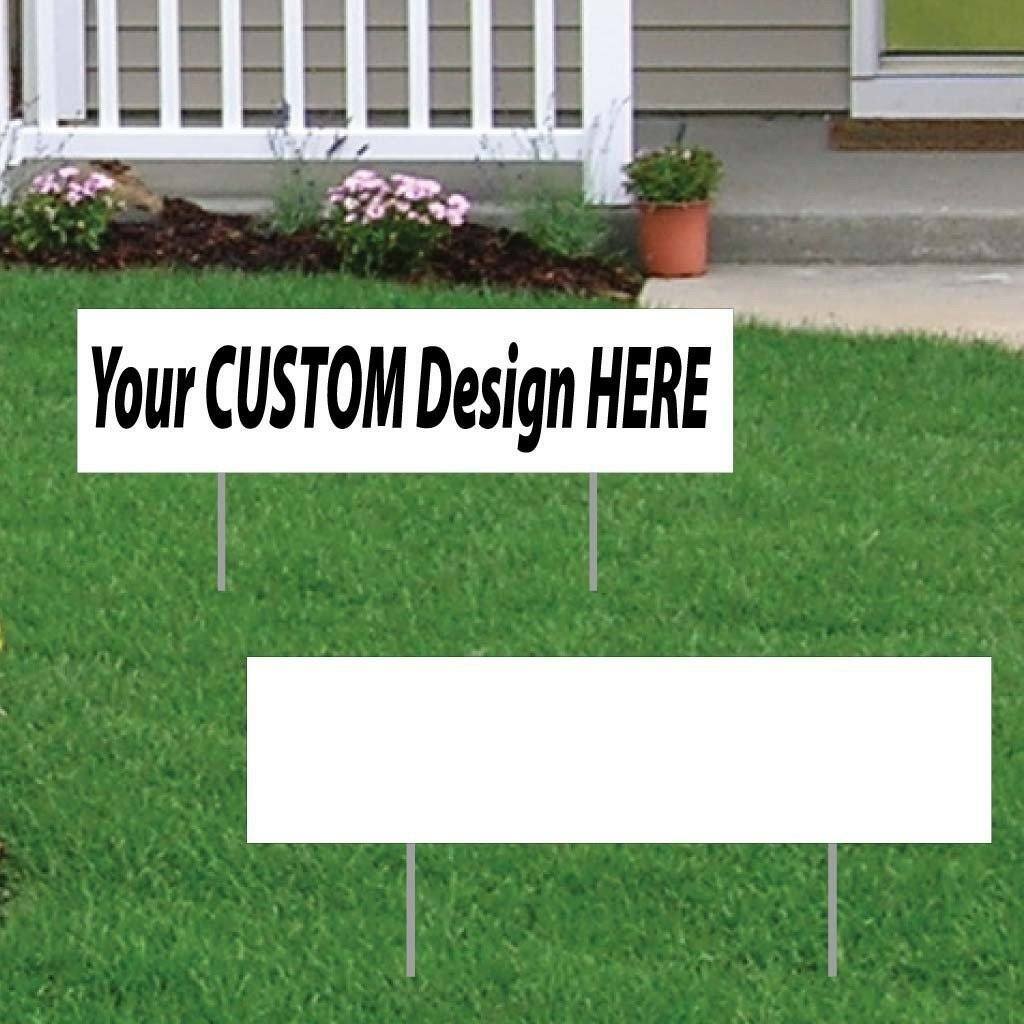 6&Prime;x24&Prime; 4mm Corrugated Plastic Blank Yard Sign – Set of 12