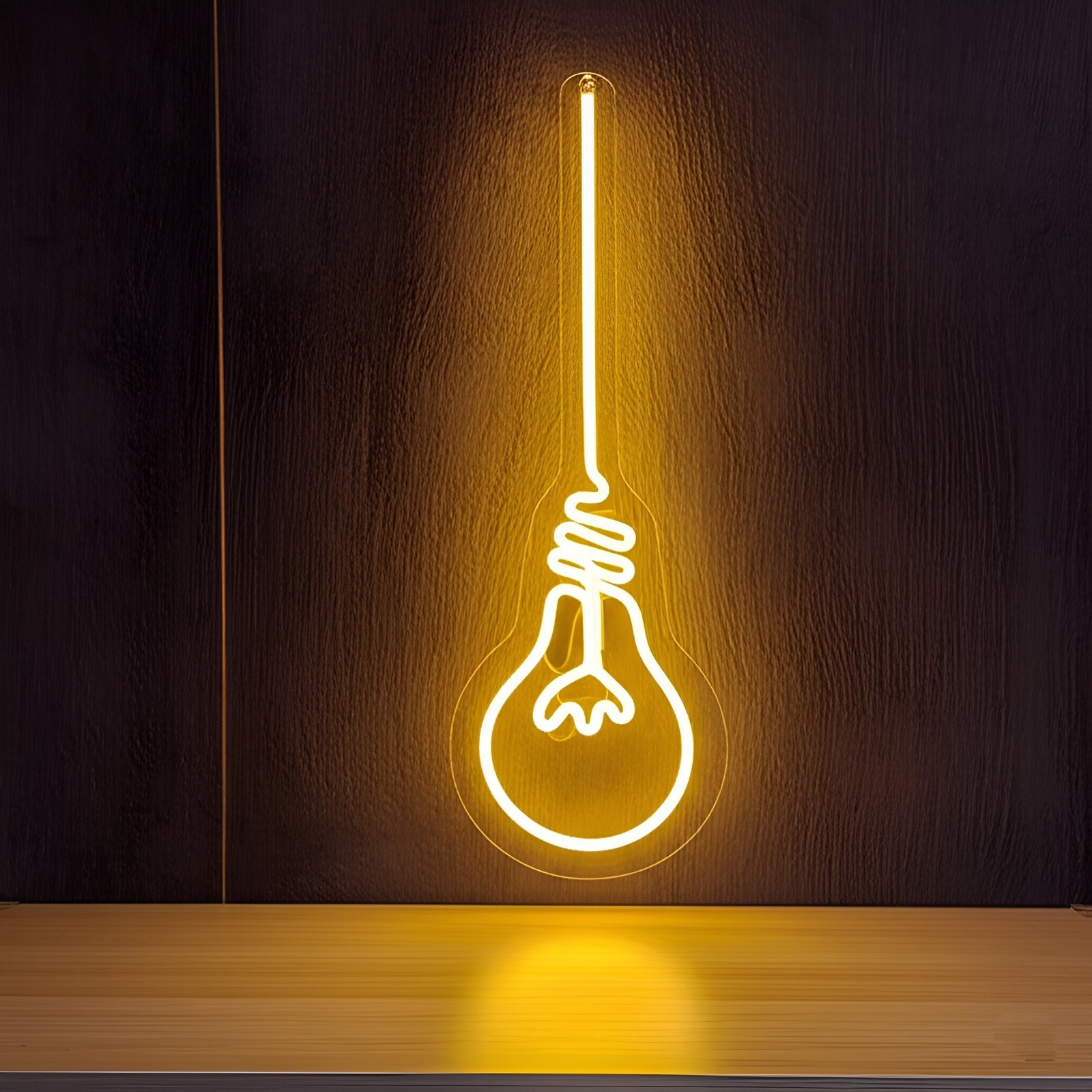 Bulb LED Neon Sign Light Decor USB Dimmable Idea Office Home Office Wall